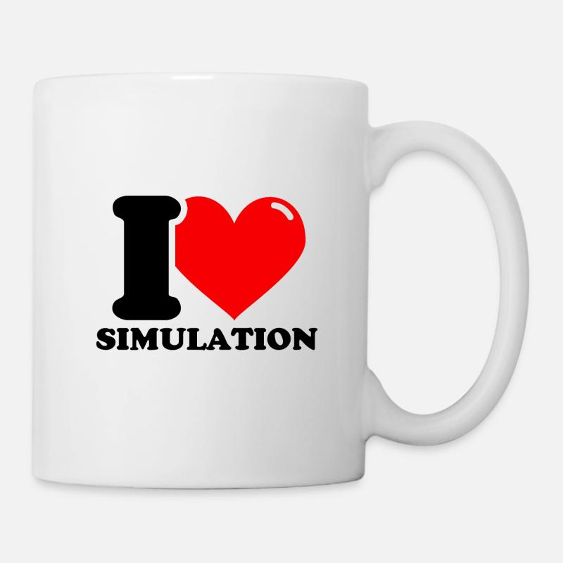 Ich liebe Simulation - Tasse - Weiß