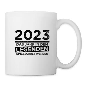 Einschulung Spruch - Schulanfang 2023 1. Klasse - Tasse - Weiß - Rechts
