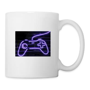 Neon Gaming Controller für Gamer - Tasse - Weiß - Rechts