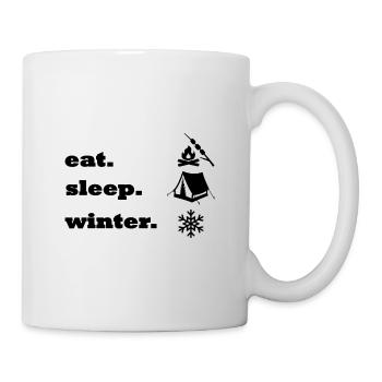 Winter Camping Winter Tents Snow Bivouac Winter Camp - Mug - white - Right