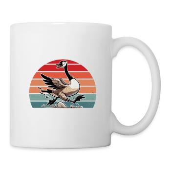 Crazy Canadian Goose Geese Canada - Mug - white - Right