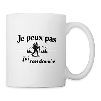 Ich kann nicht, ich bin gewandert – Naturhumor - Tasse - Weiß - Rechts