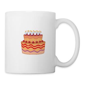 birthdaycake torte - Tasse - Weiß - Rechts