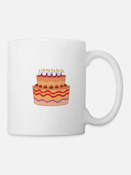 birthdaycake torte - Tasse - Weiß