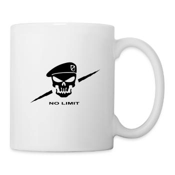 Tete de mort beret - Mug blanc - blanc - Droite