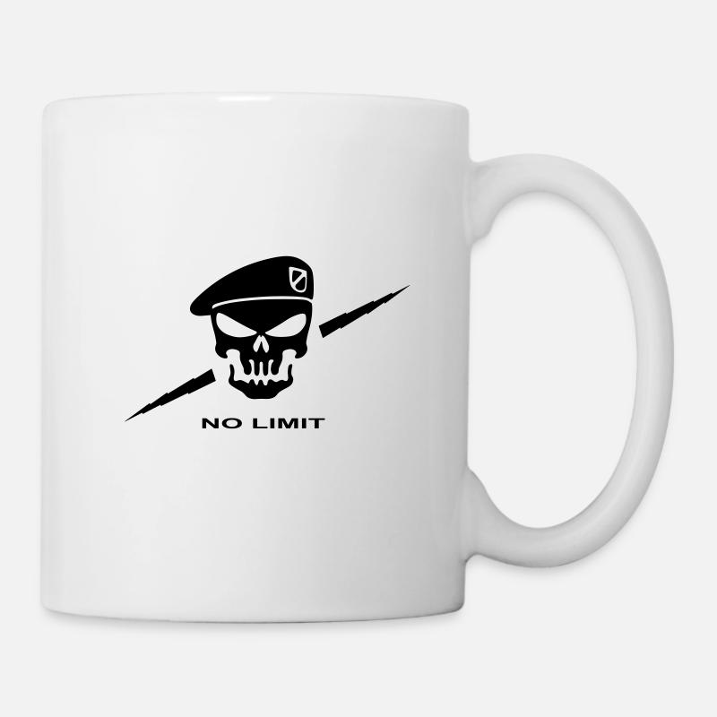 Tete de mort beret - Mug blanc - blanc