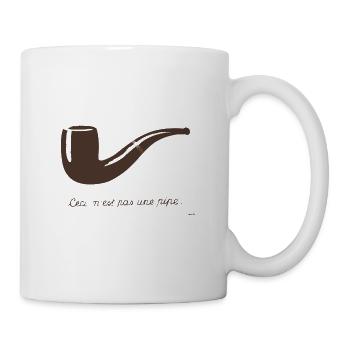 Ceci n'est pas une pipe. - Mug blanc - blanc - Droite