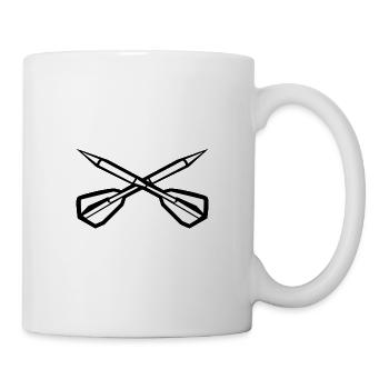 Dartpfeile Kreuz - Tasse - Weiß - Rechts