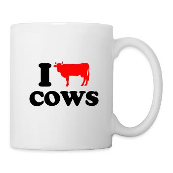 Vaches d’amour - Des cadeaux amusants pour les amoureux de vaches écoutent K - Mug blanc - blanc - Droite