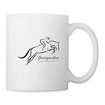 Springreiten aus Leidenschaft - Tasse - Weiß - Rechts