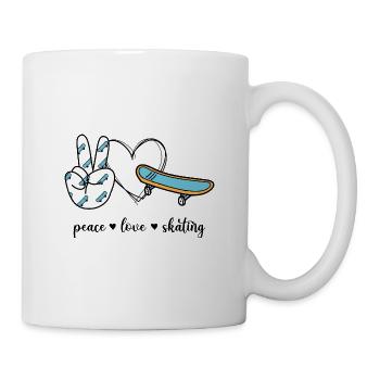 Peace Love Skating - Tasse - Weiß - Rechts