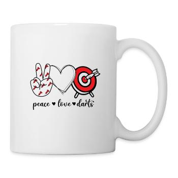 Fléchettes Peace Love - Mug blanc - blanc - Droite