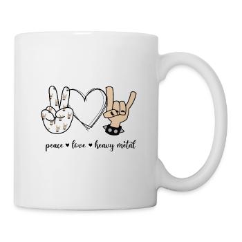 Peace Love Heavy Metal - Mug - white - Right