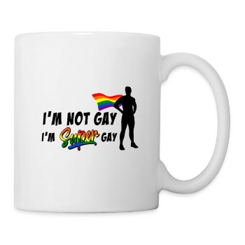 I'm super gay - Funny gay saying LGBT - Mug - white - Right