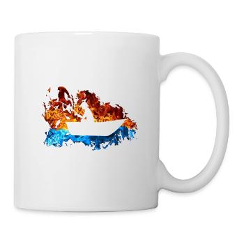 Fish Red Blue Fire Angler Fisherman Fishing - Mug - white - Right