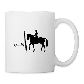 Dressage Cavalier de dressage Cheval d’équitation - Mug blanc - blanc - Droite