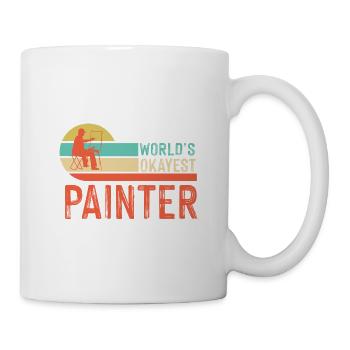 Peintre et vernisseur, le métier le meilleur et le plus ennuyeux - Mug blanc - blanc - Droite