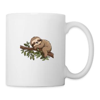 Mignon paresseux dort sur la branche chemise paresseux paresseux - Mug blanc - blanc - Droite