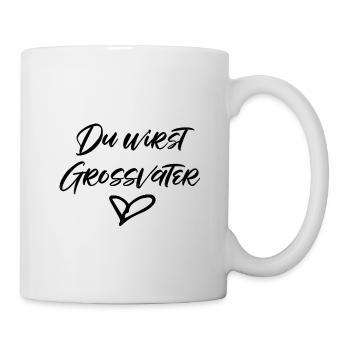 Du wirst Grossvater befördert zum Grosspapi Opa - Tasse - Weiß - Rechts