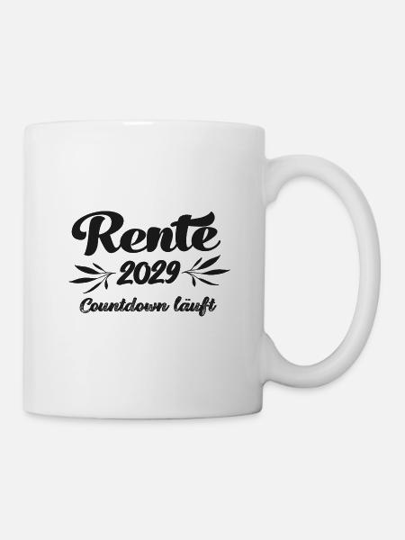 Rentner 2029 Countdown läuft Rente 2029 Ruhestand - Tasse - Weiß