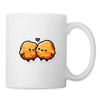 Cute Chicken Nuggets Heart Valentines Day - Mug - white - Right