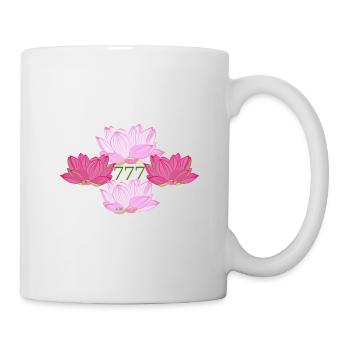 Spirituelle Lotus 777 Engel-Nummer - Tasse - Weiß - Rechts