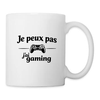 I can't I have gaming – Humor gamer video games - Mug - white - Right