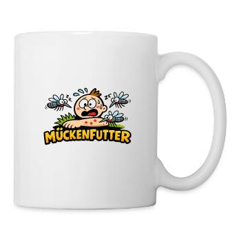 Mückenfutter Cartoon Szene - Tasse - Weiß - Rechts