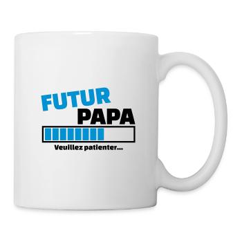 futur papa veuillez patienter - Mug blanc - blanc - Droite