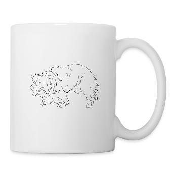 Border Collie Hund - Tasse - Weiß - Rechts