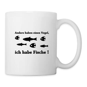 Aquarium sort oiseau de poisson - Mug blanc - blanc - Droite