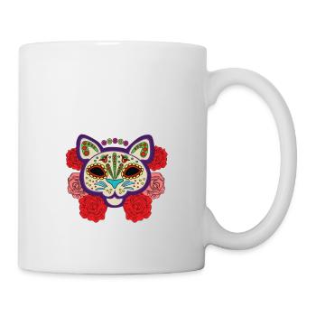 Masque pour Chats - Design Premium - Mug blanc - blanc - Droite