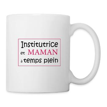Maman institutrice - Mug blanc - blanc - Droite