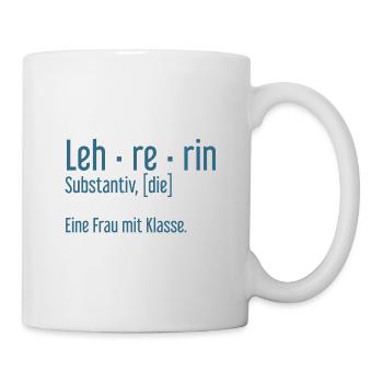 Lehrerin Lehrerinnen Schule Pädagogin Unterricht - Tasse - Weiß - Rechts
