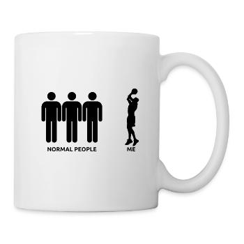Basket-ball basket-ball basketteur rétro - Mug blanc - blanc - Droite