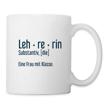 Lehrerin Lehrerinnen Schule Pädagogin Unterricht - Tasse - Weiß - Rechts