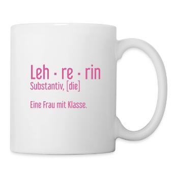 Lehrerin Lehrerinnen Schule Pädagogin Unterricht - Tasse - Weiß - Rechts