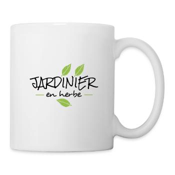 Jardinier en herbe. Cadeau humour - Mug blanc - blanc - Droite