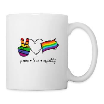 Peace Love Equality - Tasse - Weiß - Rechts