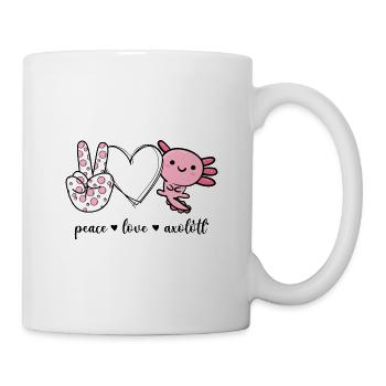 Peace Love Axolotl - Tasse - Weiß - Rechts