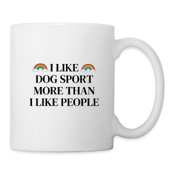 I like dog sports more than people - Mug - white - Right