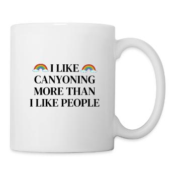 I like canyoning more than I like people - Mug - white - Right