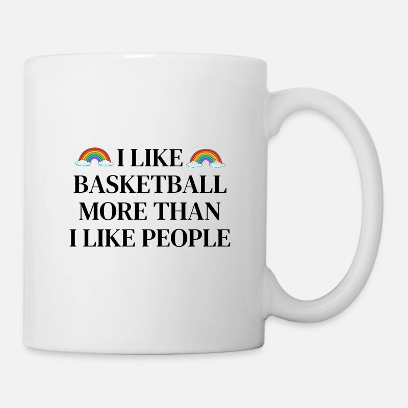 I like basketball more than people - Mug - white