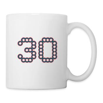 30. 30 YEARS. 30th ANNIVERSARY. 30 YEARS ANNIVERSARY. - Mug - white - Right