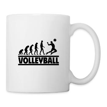 Volleyball Evolution: Vom Mensch zum Volleyballer - Tasse - Weiß - Rechts