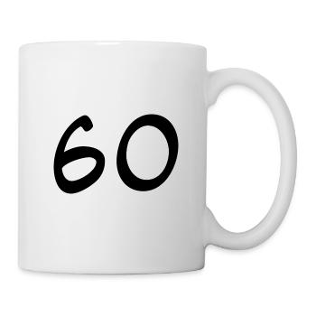 60. 60 ANS. 60e ANNIVERSAIRE. ANNIVERSAIRE 60 ANS. - Mug blanc - blanc - Droite