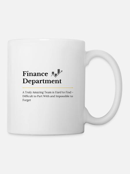 Wertsteigerungsgeschenk der Finanzabteilung - Tasse - Weiß