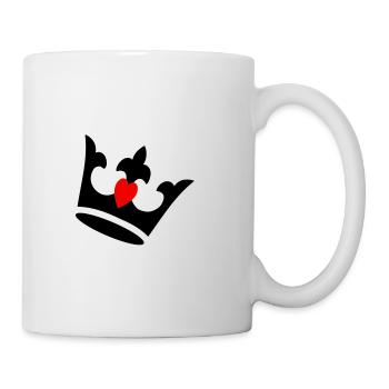 crown, heart - Mug - white - Right