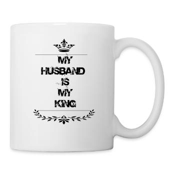 mein Mann ist mein König - Tasse - Weiß - Rechts