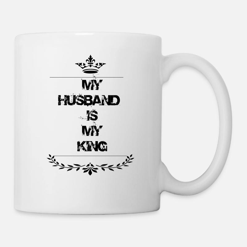my husband is my king - Mug - white
